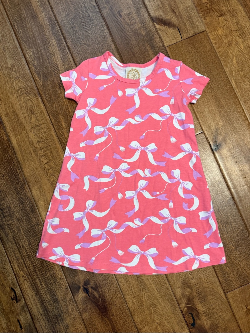 Beaufort Bonnet Pink Bow-Print Short Sleeve Dress